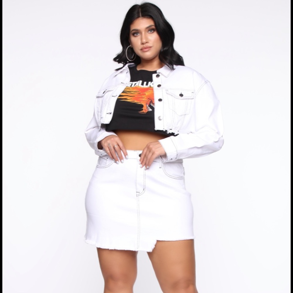 3X White Better With You Denim Jacket FN
